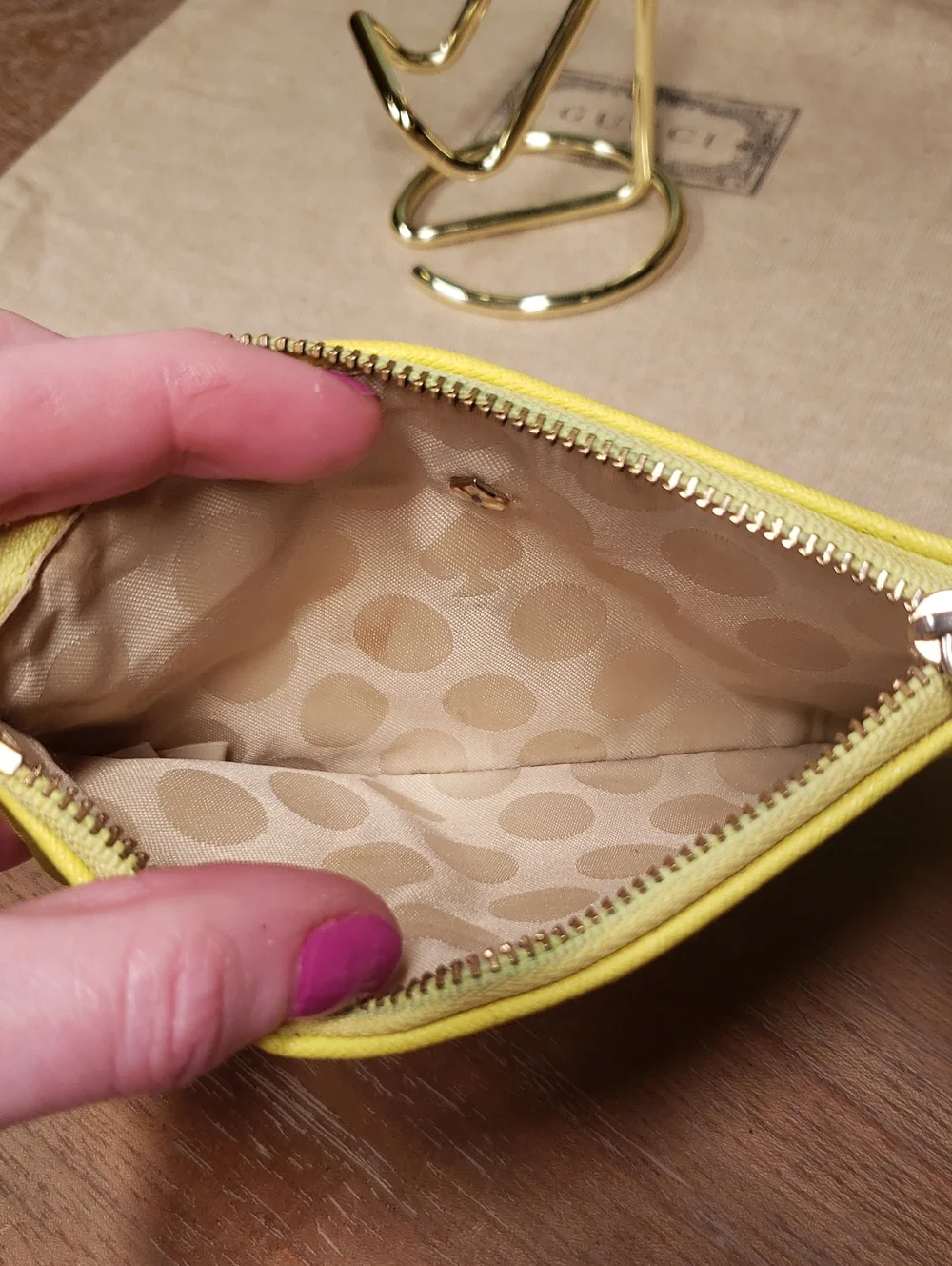 kate spade Chartreuse Shoulder Bag w/ Laser-Cut Wristlet SET!